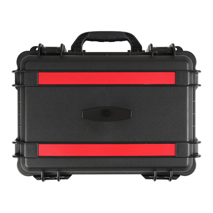 Waterproof Hard Case with Lid Storage Box and Dividers - Black Plastic Precision Instrument Case