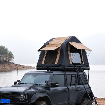 New Design 4x4 Offroad Car Roof Top Tent Amphibious Inflatable Tent With Ladder For Camping( With Ladder, Two Tone Style, Khaki & Black)