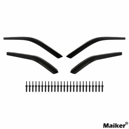 Front & Rear Fender Liner Fender Trim Extension Protector for Jeep Gladiator Sport & Willys 4 Pcs