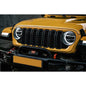 Front Mesh Grille Grid Grill for 2018-2024 Jeep Wrangler Rubicon Sahara Sport JL/JT Without Camera Hole Black Plastic