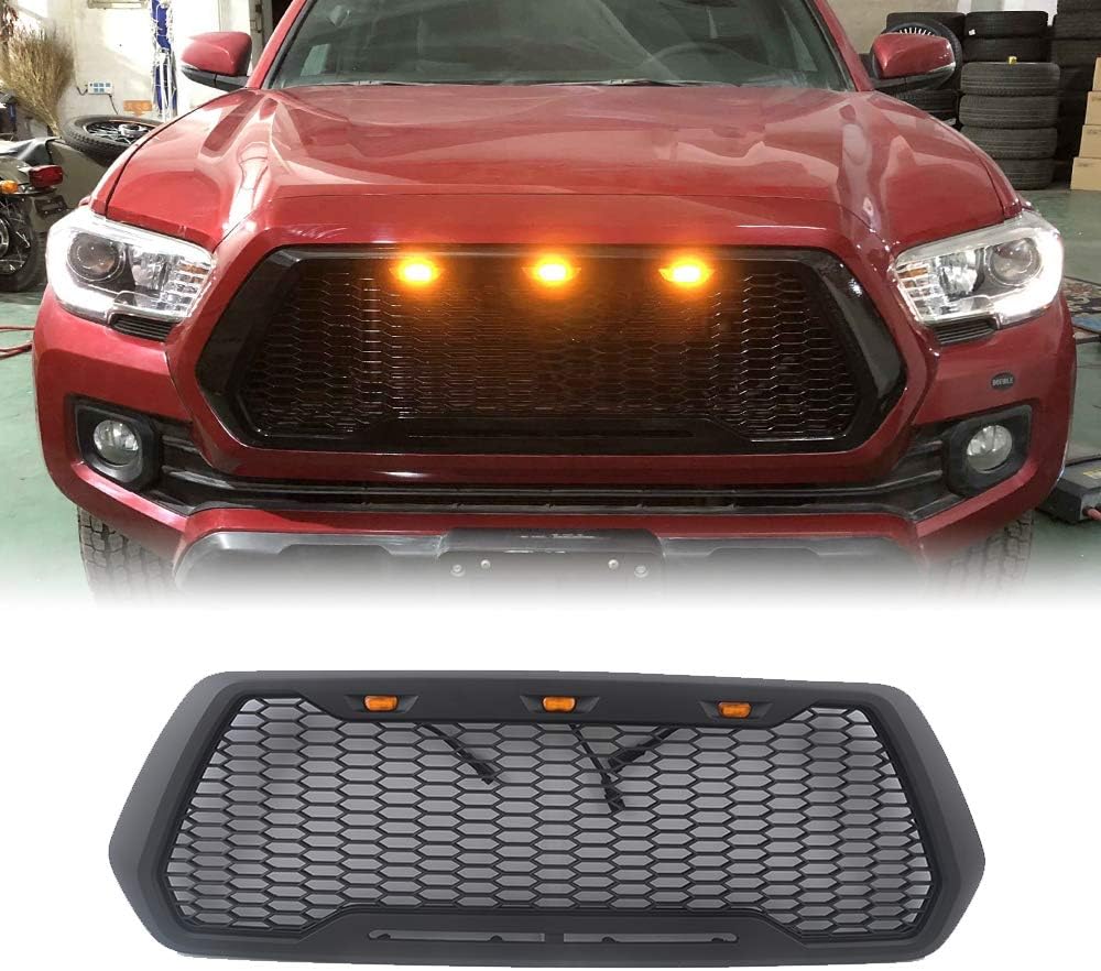 Replacement ABS Upper Grille Fits for Tacoma 2016-2017 (With LED Lights)