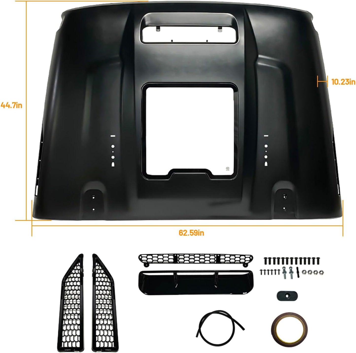 Replacement Hood Vented Heat Dispersion for 2018-2024 Jeep Wrangler JL JLU 2020-2024 Gladiator JT 2/4 Door