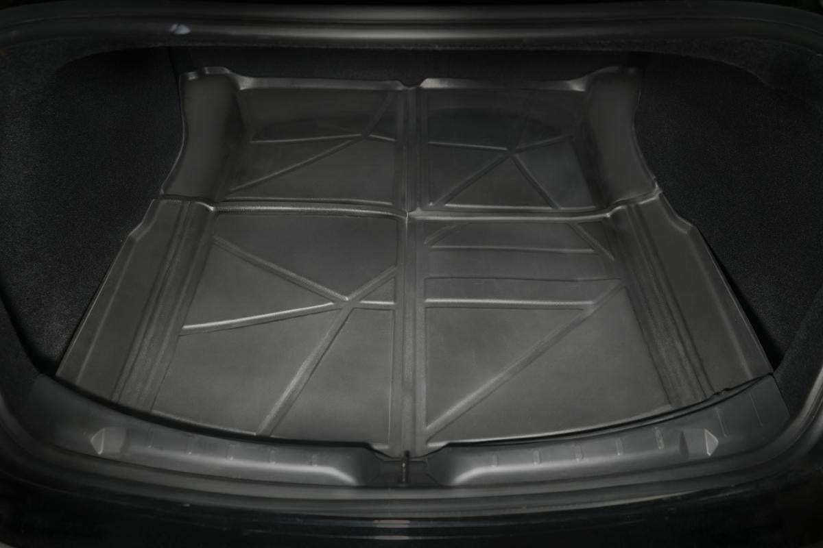 2023 New Version Tesla Model 3 Highland Floor Mats Custom Fit All Weather TPE Cargo Liner Cargo Trunk Accessories,Compatible 2021-2023Tesla Model 3 (2023 Model 3 Full Floor Mat Kit Set of 6)