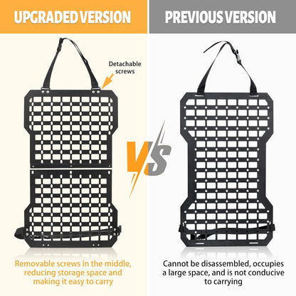 Truck Gun Rack Molle Seat Back Organizer Gun Holder Molle Panel for Vehicles Tactical Truck Mount Panels