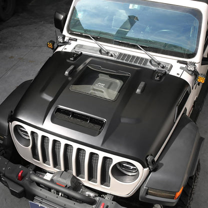 Replacement Hood Vented Heat Dispersion for 2018-2024 Jeep Wrangler JL JLU 2020-2024 Gladiator JT 2/4 Door