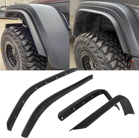 Rear Fender Liner Fender Trim Extension Protector for 2018-2023 Jeep Wrangler JL JLU 4 Pcs