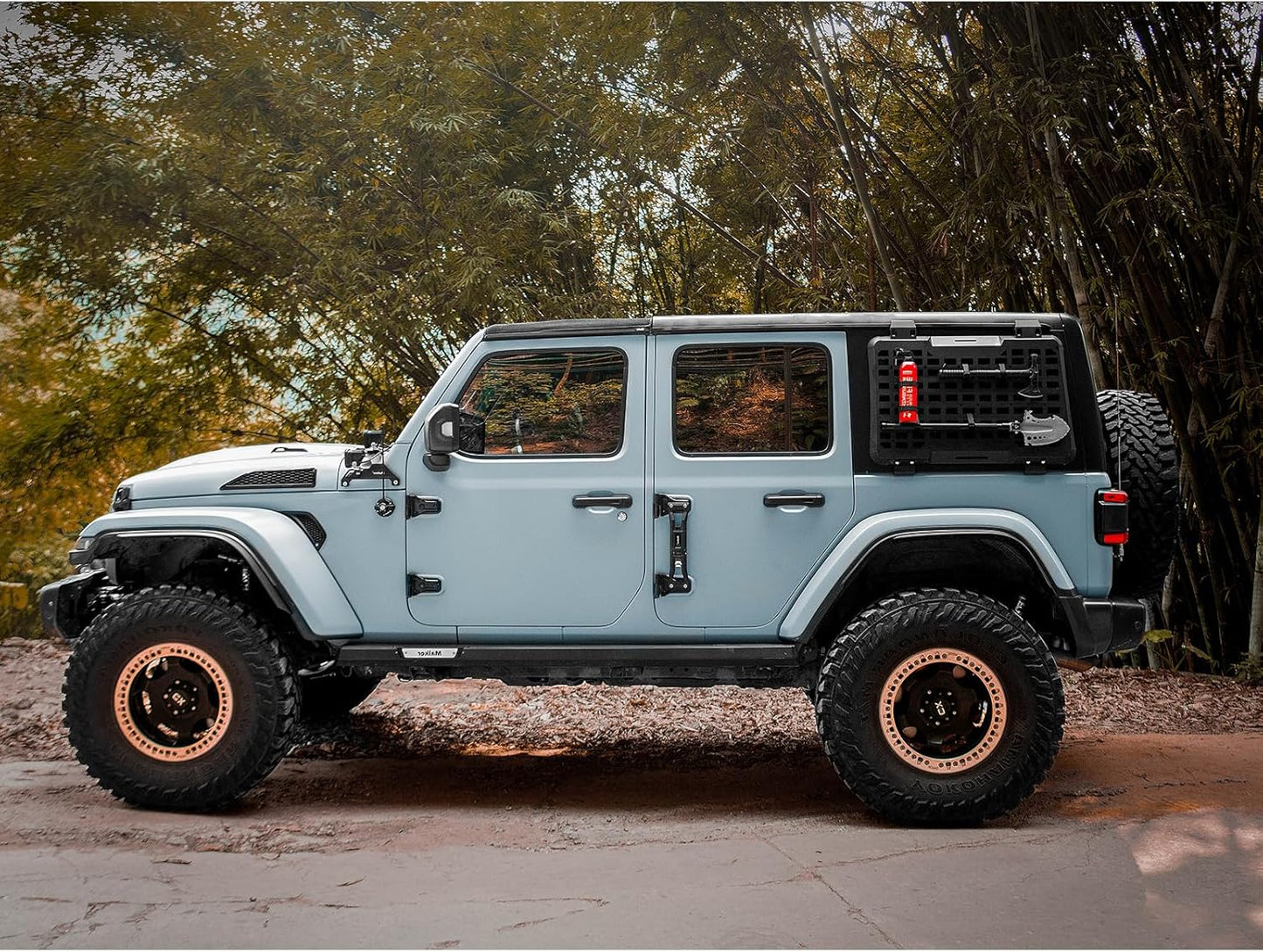 Rear Window Molle Panel System for 2018-2024 Jeep Wrangler JL 4Doors - Modular Storage and Protective Decoration