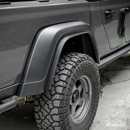 Rear Fender Flares Compatible with 2020-2023 Jeep Wrangler Gladiator JT Mojave & Rubicon, Off-Road Wheel Flares Liner 4 PCS