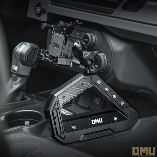 OMU Genesis Series Aluminum Center Console Grab Handle With Phone Holder For Ford Bronco