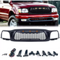 Front Grille Fits For Tacoma 2001-2004 With Light Letters Matte Black radiatormesh (Tacoma0104)